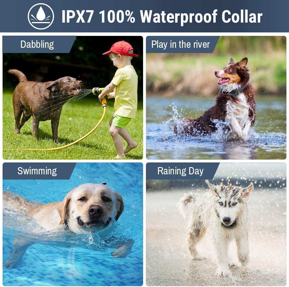 330Yard Remote Dog Shock Training Collar Rechargeable Waterproof LCD Pet Trainer