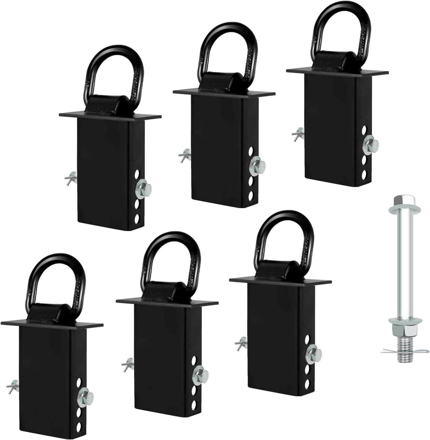 6Pack Trailer Stake Pocket D Rings Tie Downs Heavy Duty 18200lbs D-Ring Anchor 1