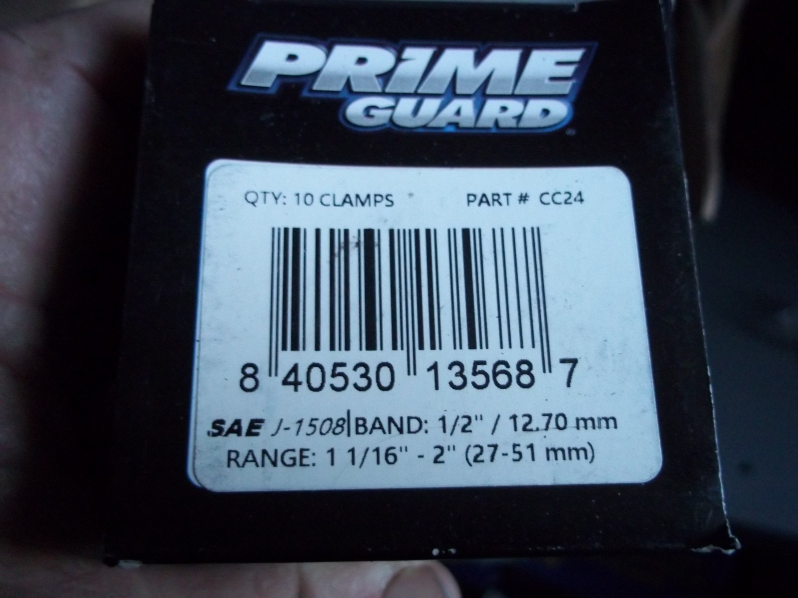 BOX OF 10   PRIME GUARD  STAINLESS  HOSE CLAMP CC24  1  1/16" -  2"