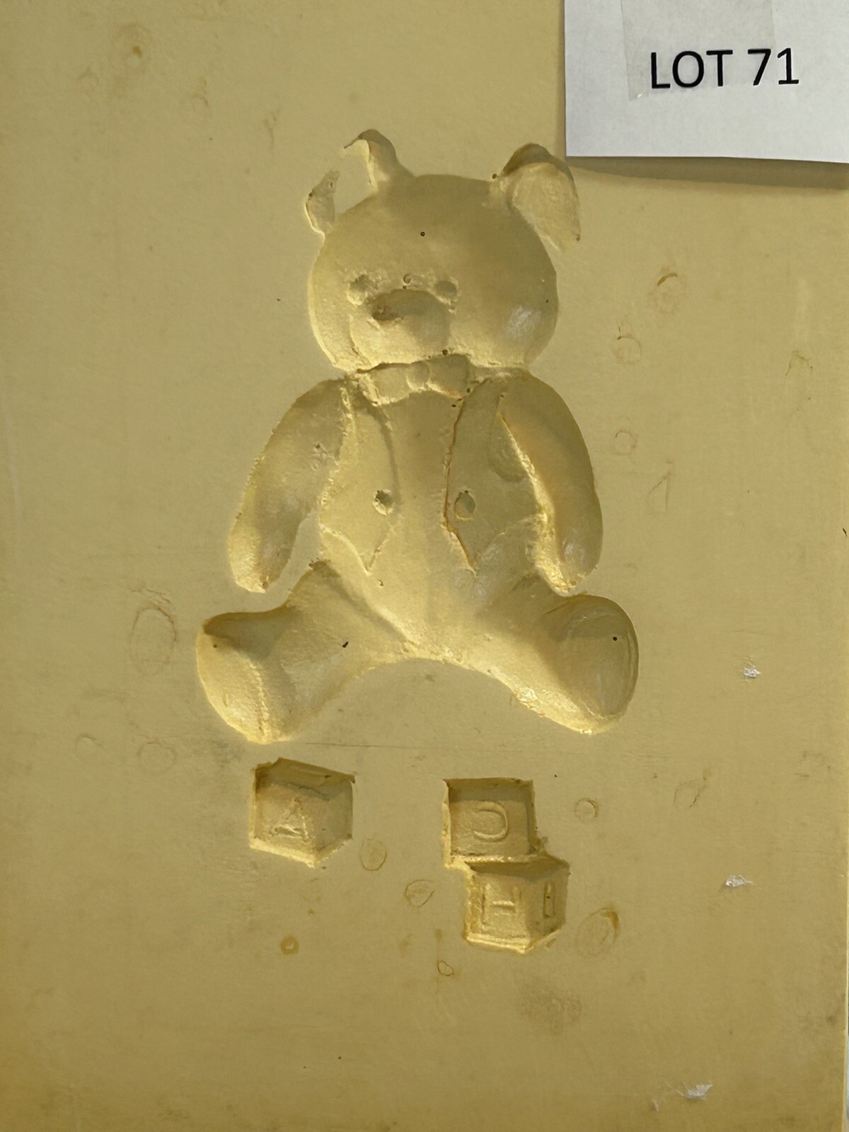 Sitting Teddy Bear Paper Casting Mold For Clay, Paper Pulp And Air Dry Clay #71