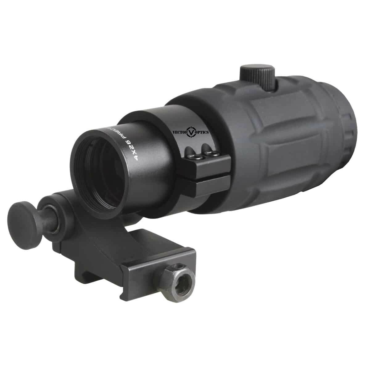 Vector Optics Tactical 4X Magnifier Scope for Red Dot Sights Flip to Side Mount
