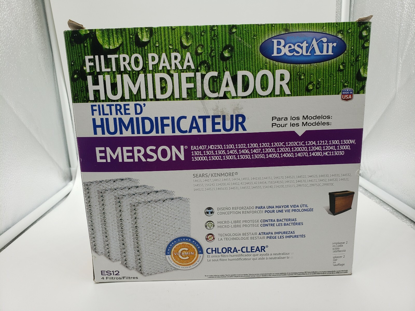 Best Air Perfect Blue Humidifier Filters ES 12 Kenmore Essick Air C 4  4 filters
