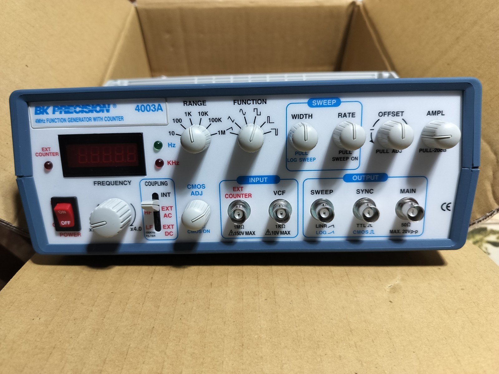BK Precision 4003A Function Generator with Counter NIB