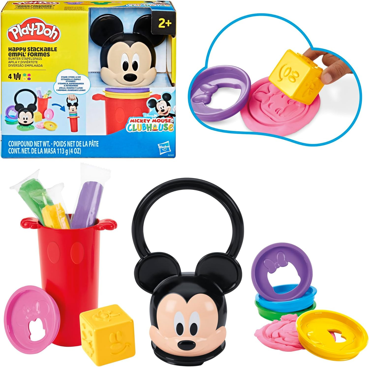 Disney Junior Mickey Mouse Clubhouse, Happy Stackable Toy Set, Preschool Toys, A