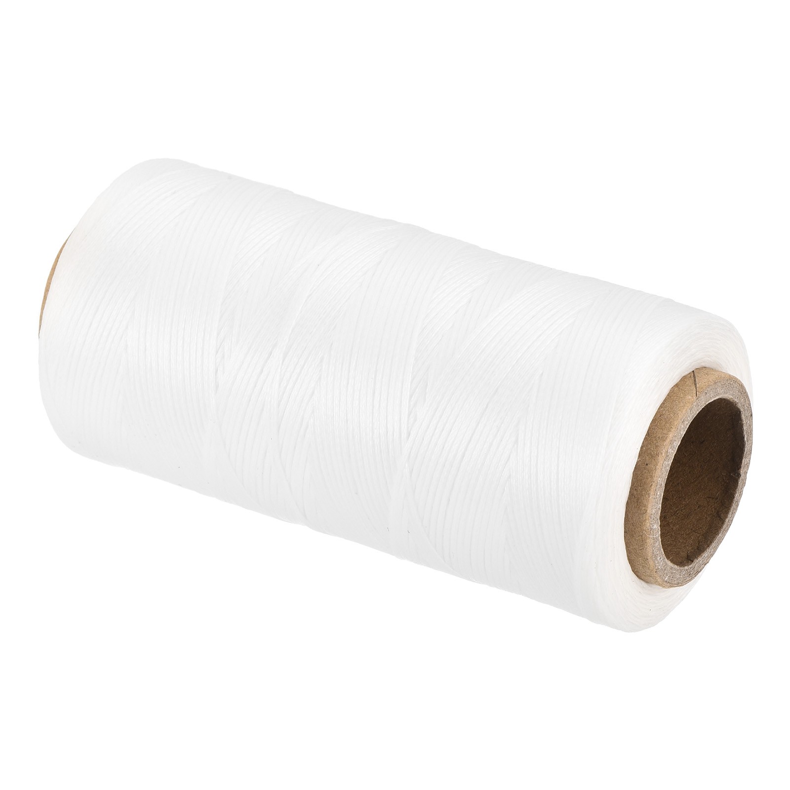 284 Yard 0.8mm 150D Flat Waxed Thread Polyester for Leather Sewing, White