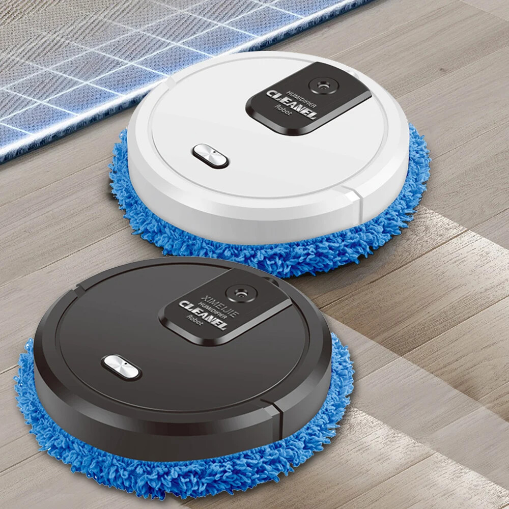 White/Black Dry And Wet Three In One Intelligent Sweeping Robot Rechargeable
