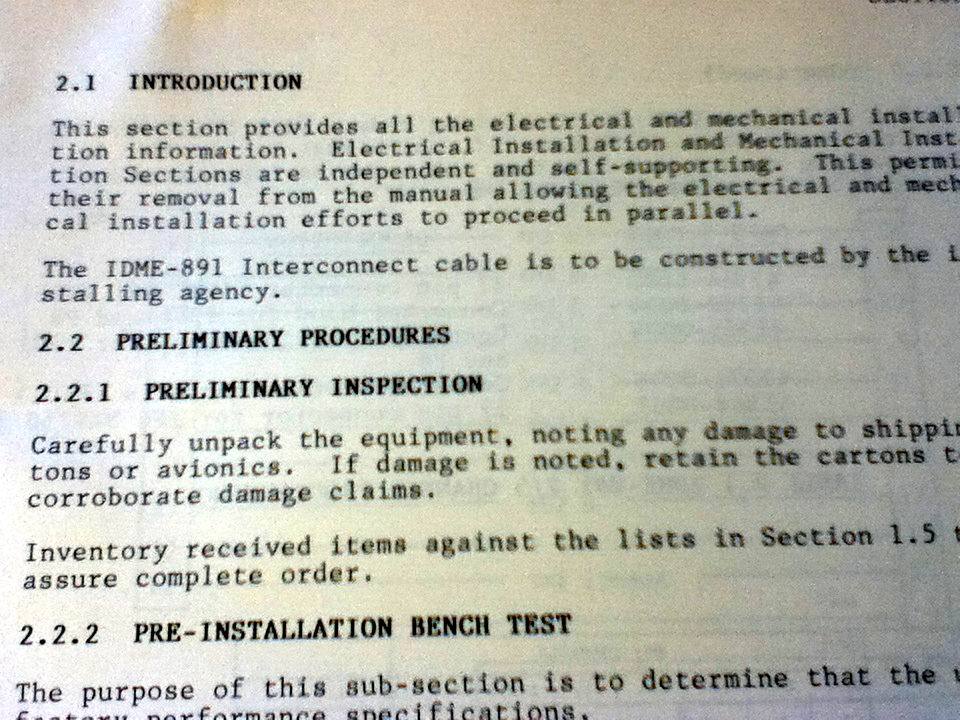 Narco IDME-891 Installation Manual