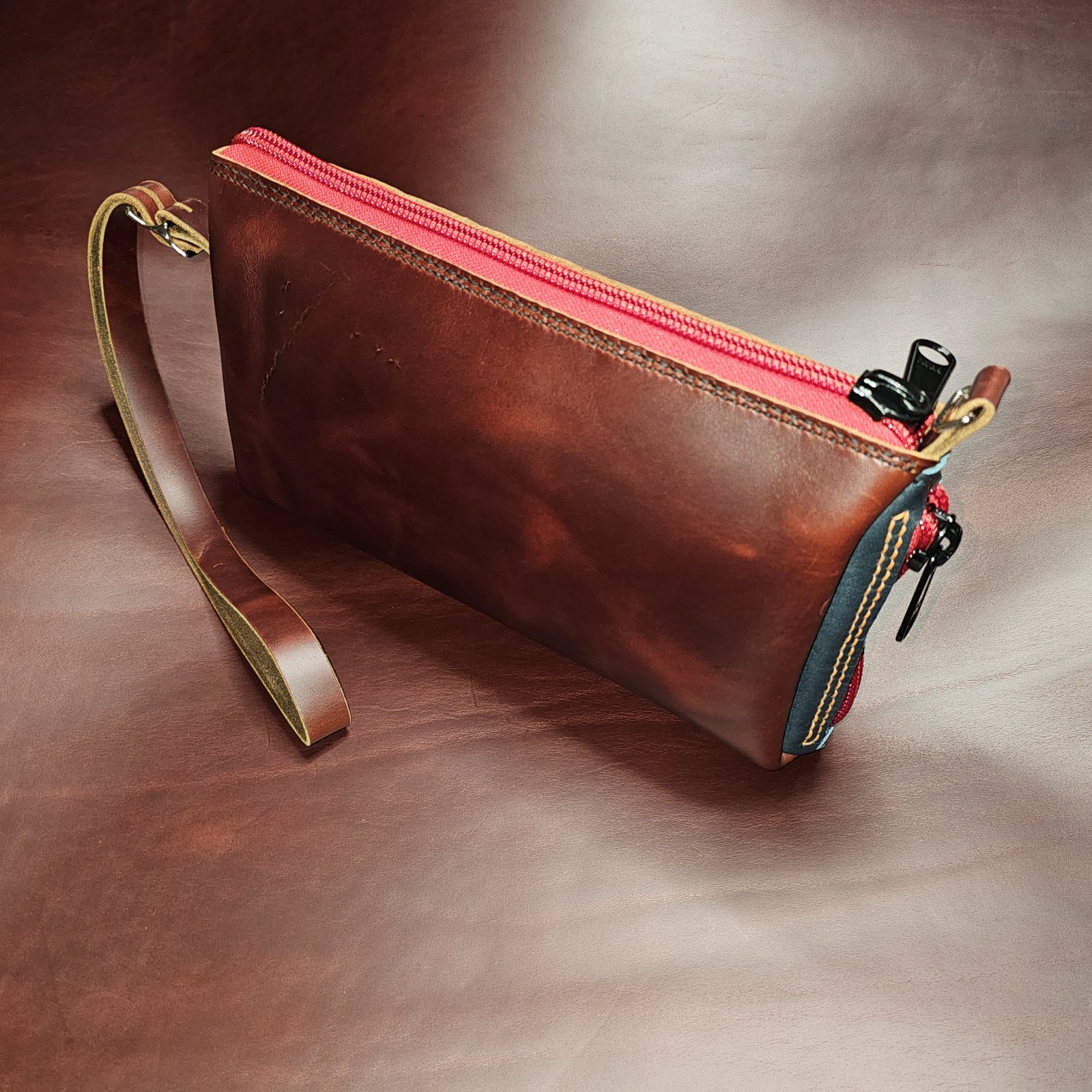 1 of 1 Handmade GigaFactory Leather Crypto Bank Bag + Trezor/Ballet Real Series