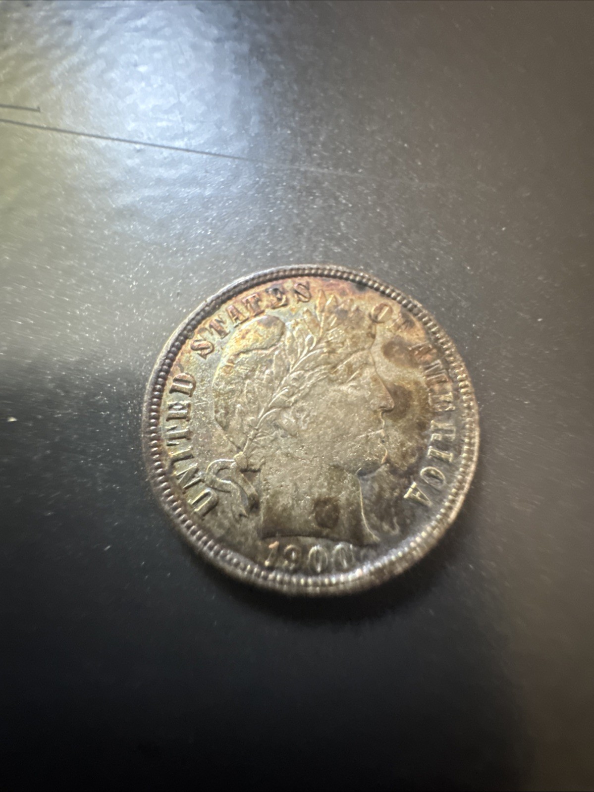 1900 Barber Dime 10c Cents Fine Details Liberty Headband