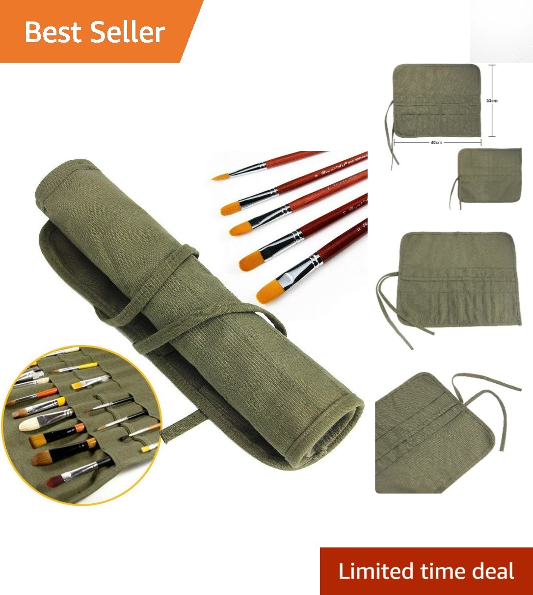 Artist's Choice: 22-Slot Travel Paint Brush Holder - Easy to Clean & Organize