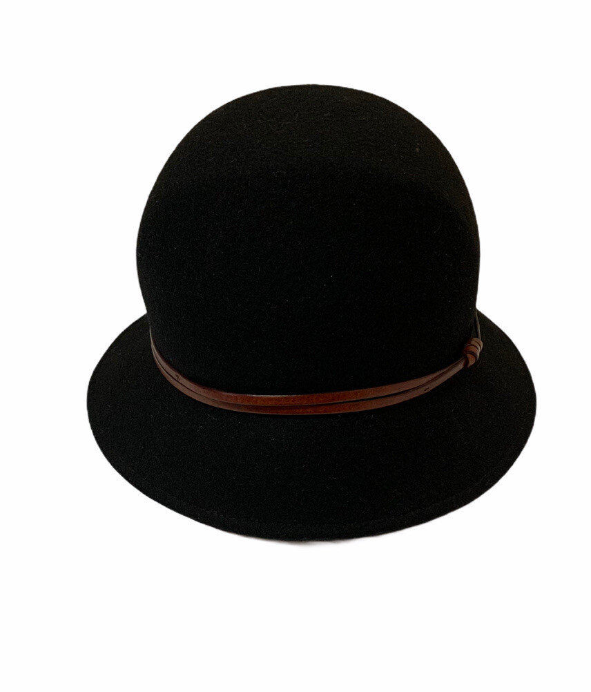 Vintage The Hats Company Filippo Catarzi Made In Italy Black Bucket Hat Wool