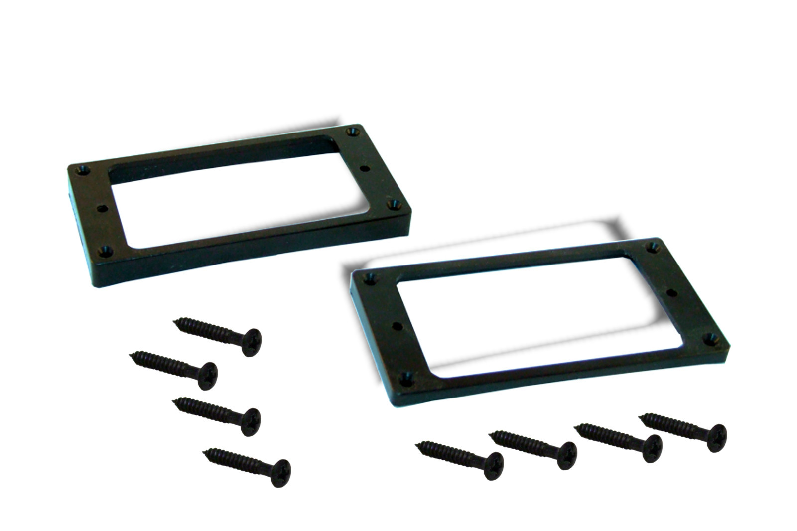 Humbucker Trim Cover Arched Set Black 45mm x 89mm Bitterroot 081112BK-2P
