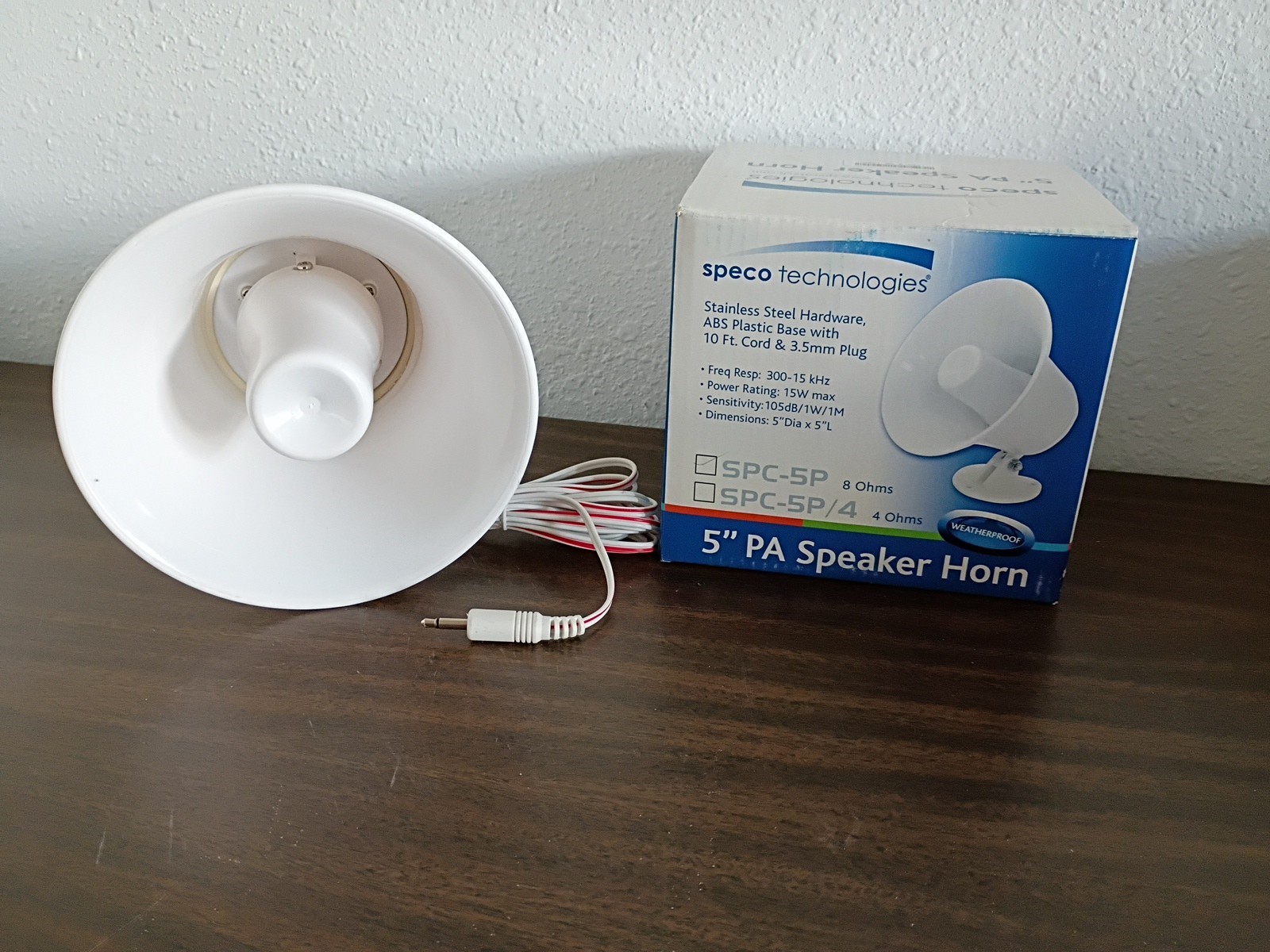 SPECO SPC-5P WEATHERPROOF 5 INCH PLASTIC PA SPEAKER