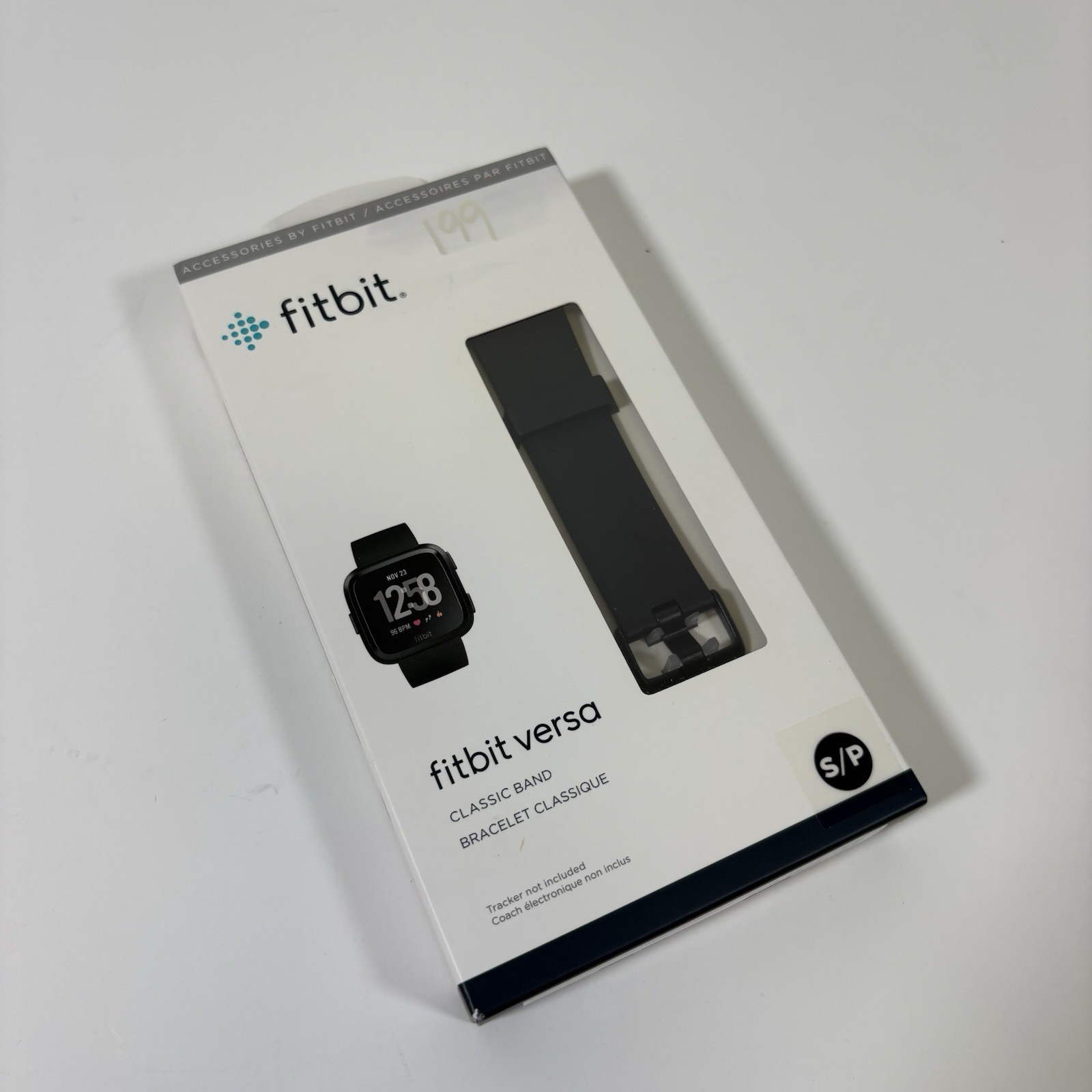 Sealed Fitbit Versa Black Classic Replacement Band Size S/P New in Box Es32