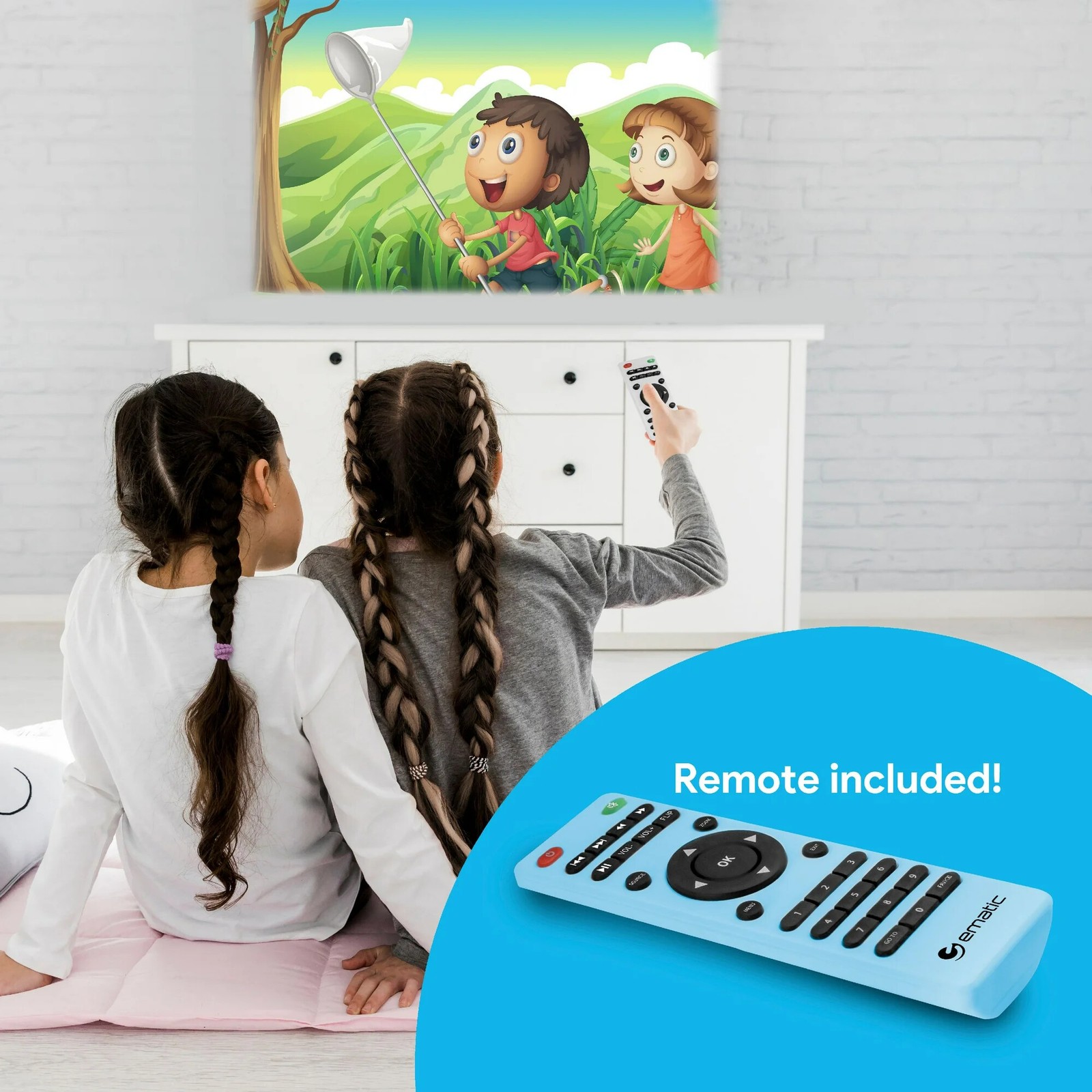 Ematic Mini Portable Theater Projector (EPJ480BU)