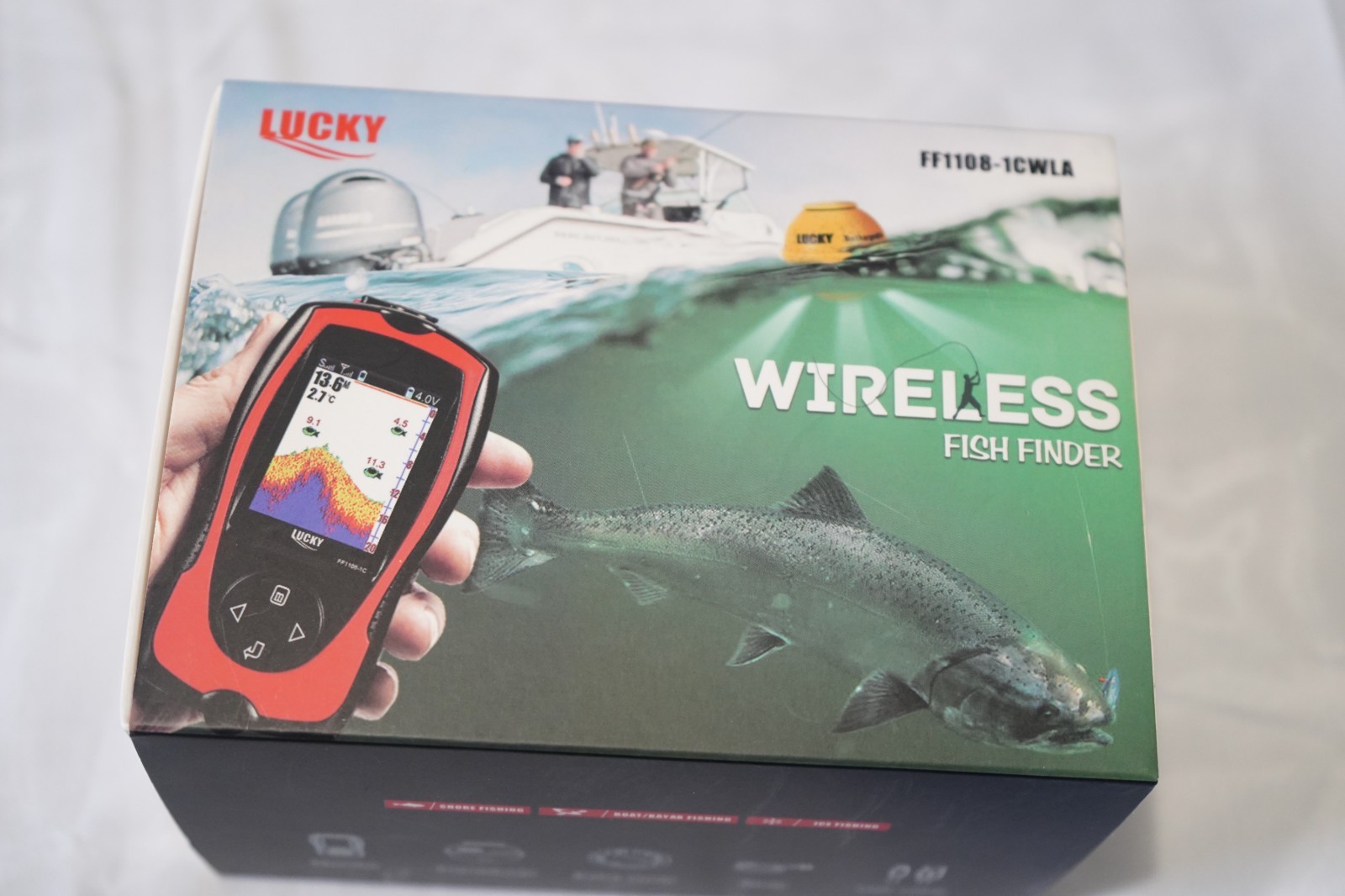Lucky FF1108-1CWLA wireless handheld fish finder 147 FT.
