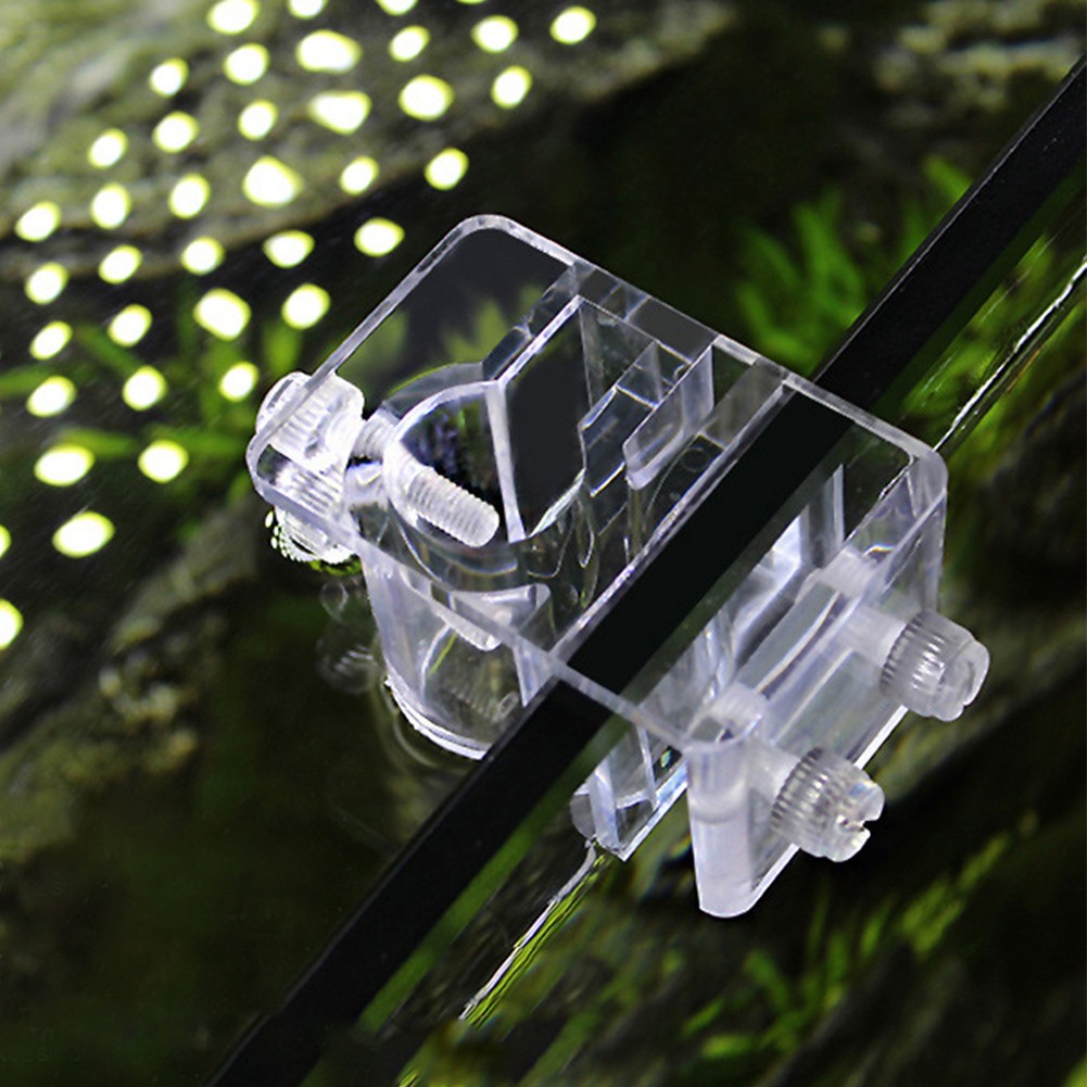 Acrylic Fixing Tubing Clamp Aquarium Fish Tank In-Outflow Tube Holder Hose Pipe
