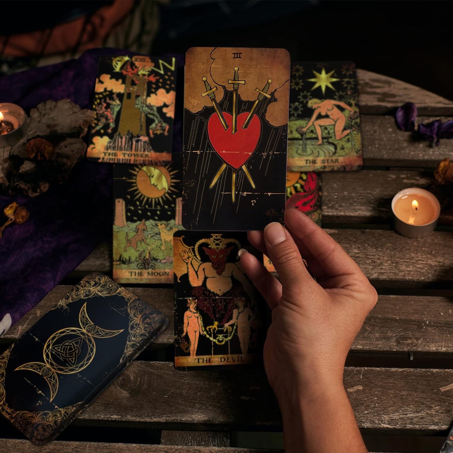CRAFTERIAN Tarot Cards, 78-Card Deck, Original for Beginners & Experts...