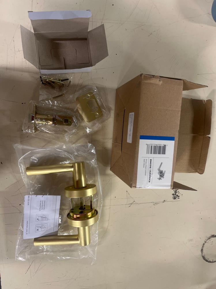 Elkton 8940316 / MLK3012SB / HLK2103CB, Privacy Door Lever Set - Satin Brass