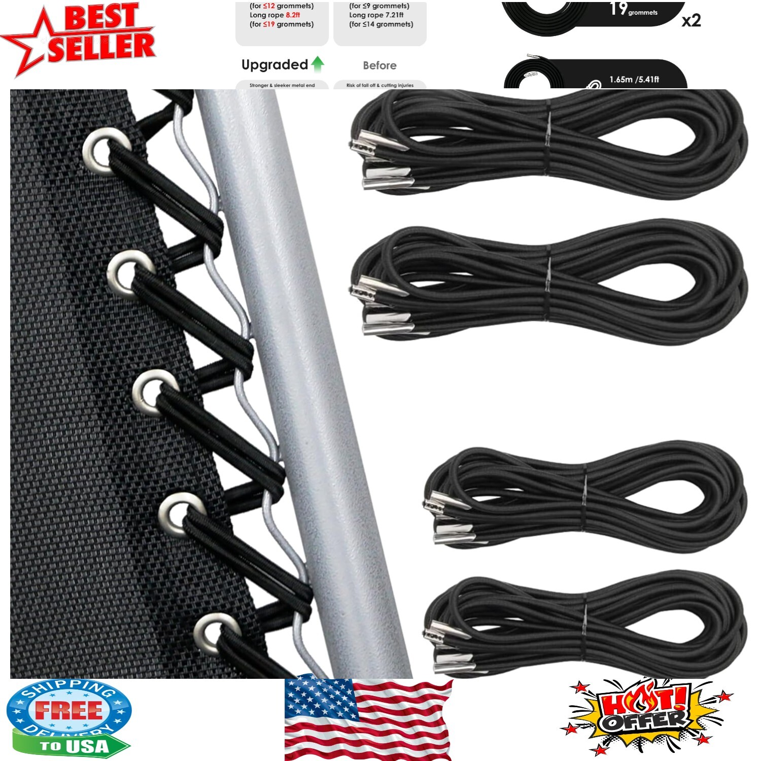 Upgrade Your Zero Gravity Chair with 4 Elastic Replacement Cords - Easy Repair