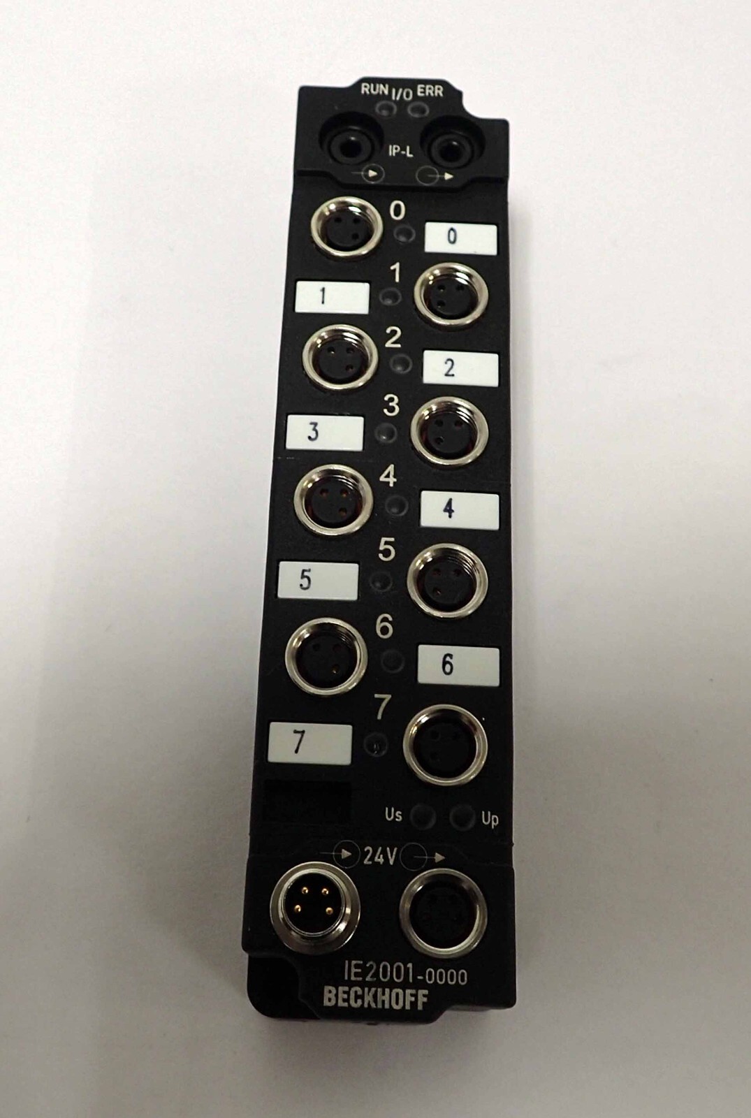 BECKHOFF IE2001-0000 EXTENSION BOX 8 CHANNEL DIGITAL OUTPUT 24 Vdc, 0.5 A, M8