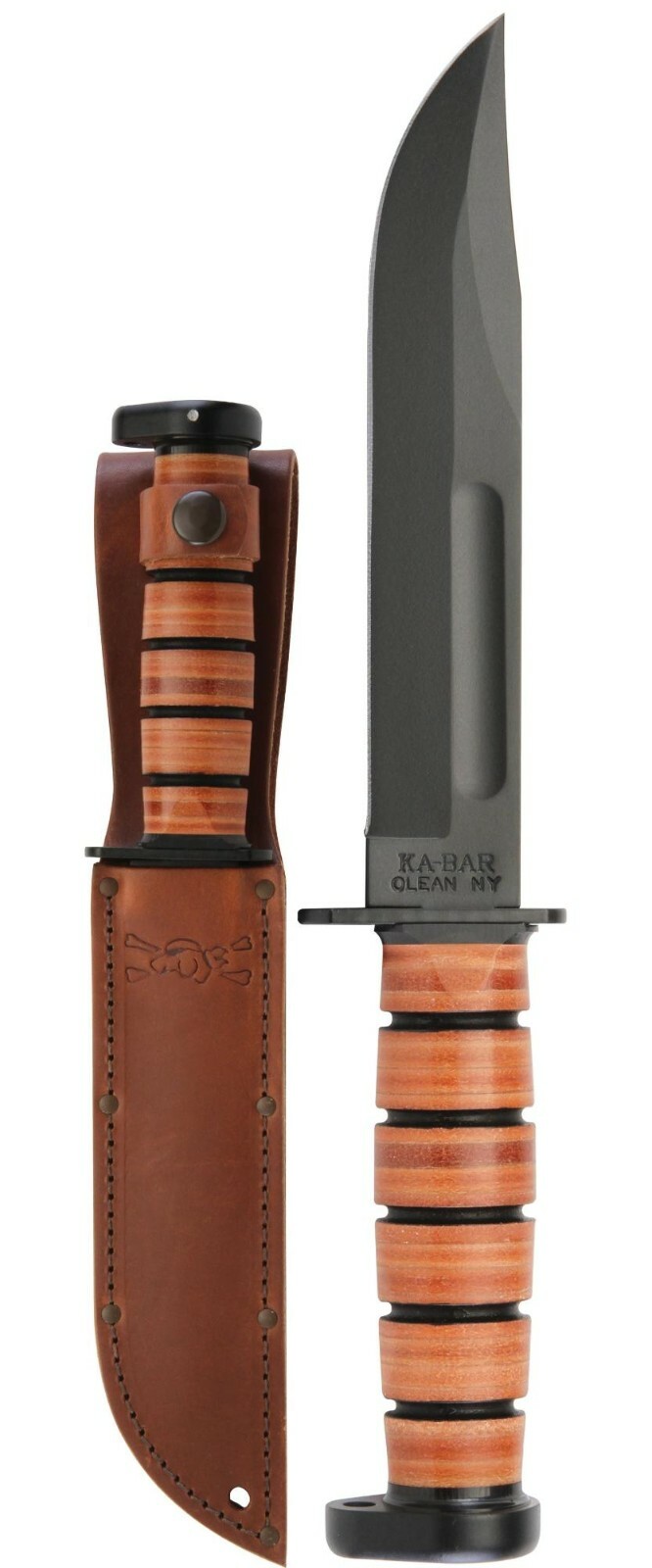 Ka Bar Dogs Head Utility Knife 12" Fixed Crovan Carbon Steel Camping Hunter 1317