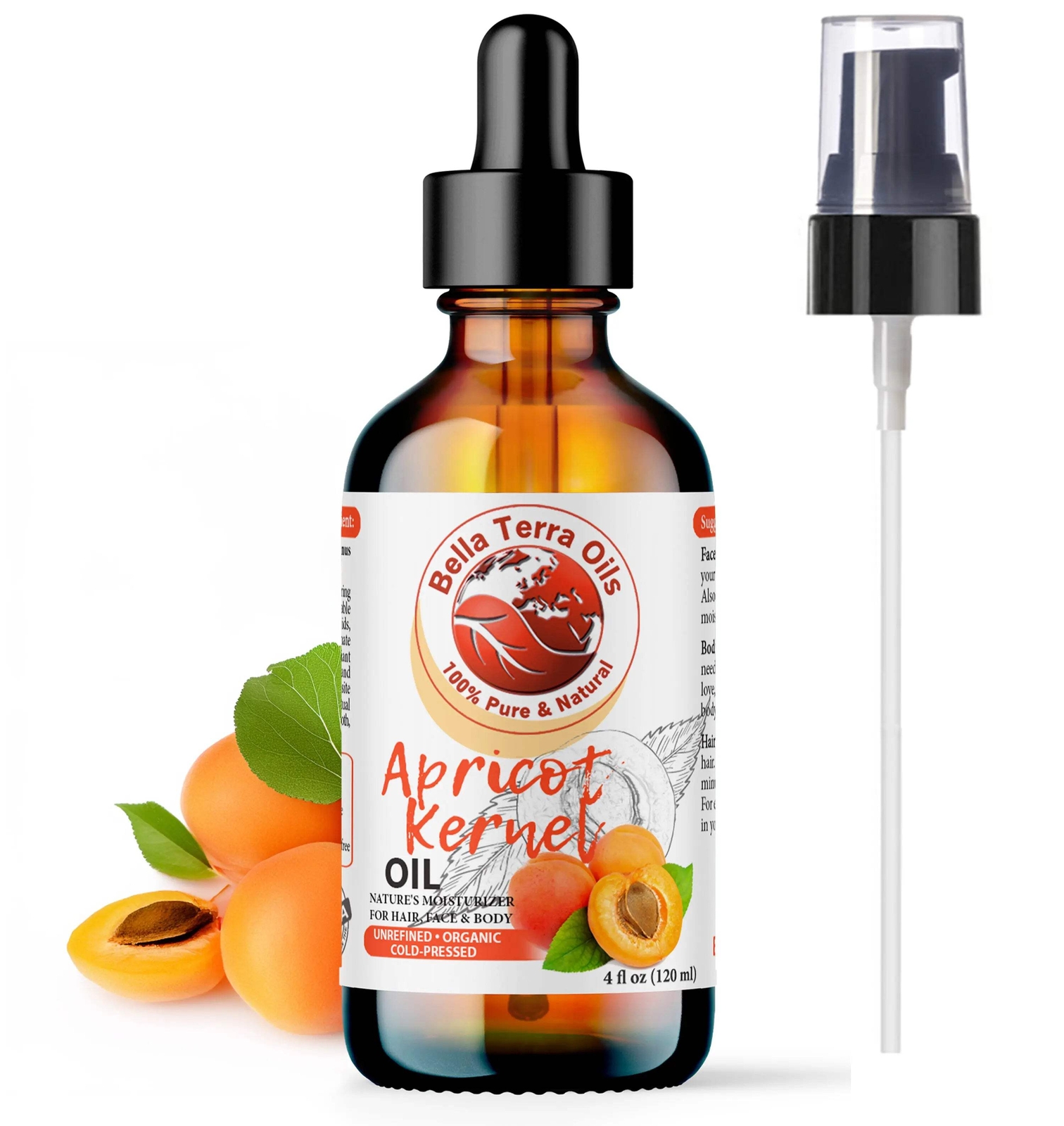 Organic Apricot Kernel Oil - 4oz | Cold-Pressed Oil for Skincare, Haircare & DIY