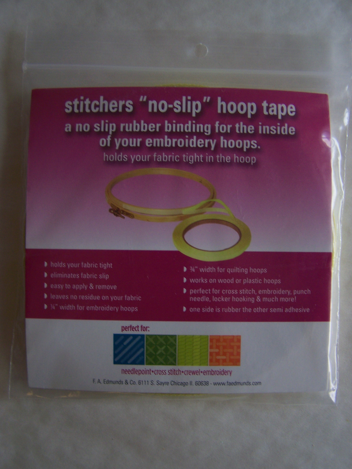 Stitchers No Slip Hoop Tape 1/4" x 9 yd Edmunds