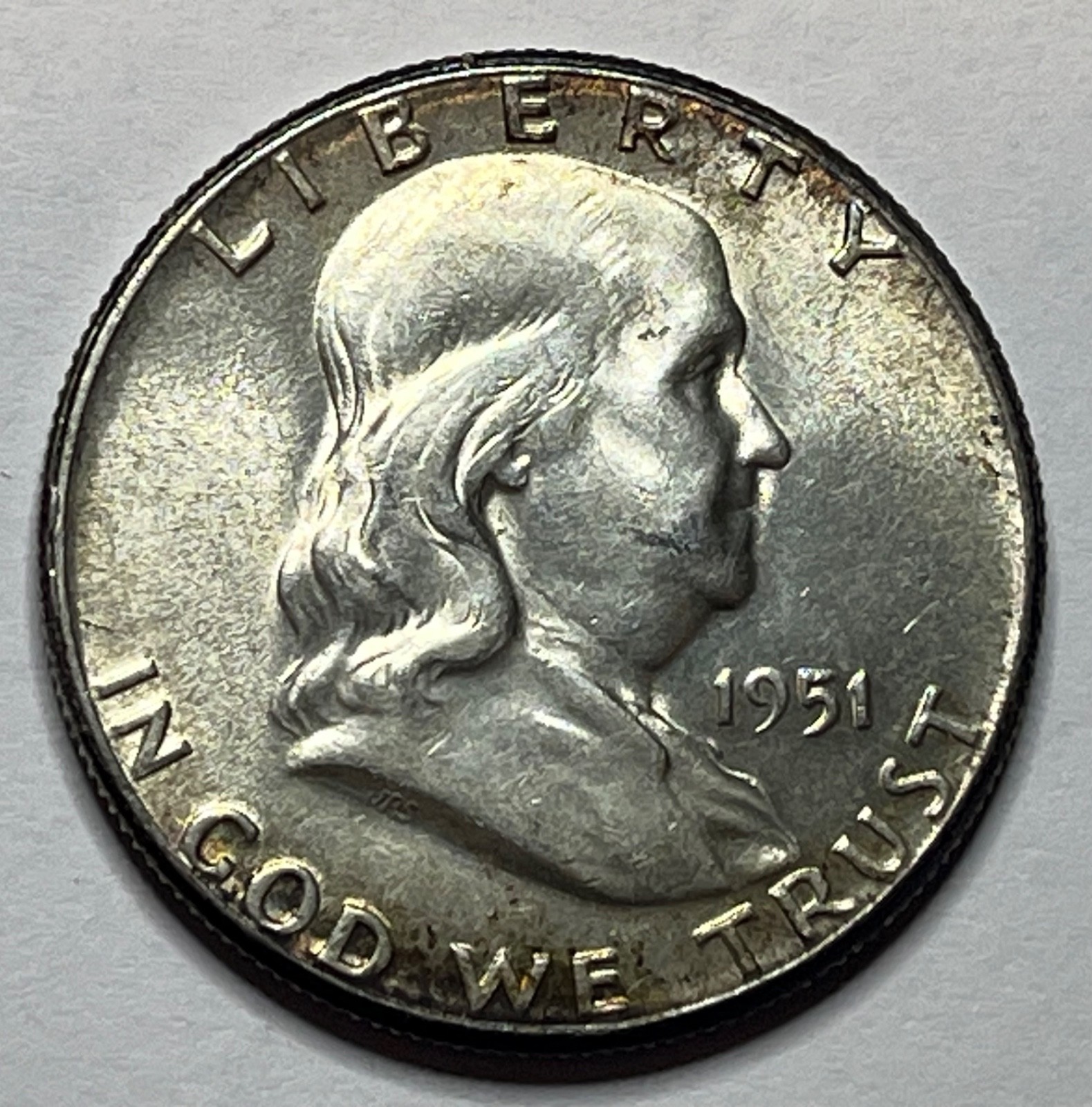 1951-P Franklin Half Dollar; Nice Uncirculated 50C; W197