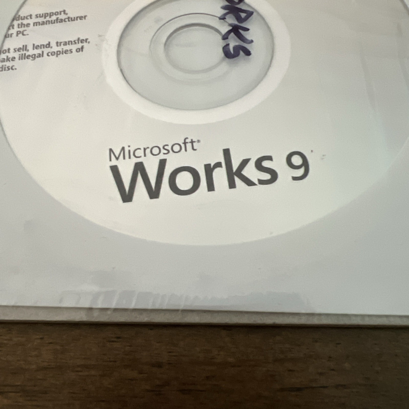 Microsoft Works 9 Installation CD 9.0 Dell Software Factory Sealed NEW