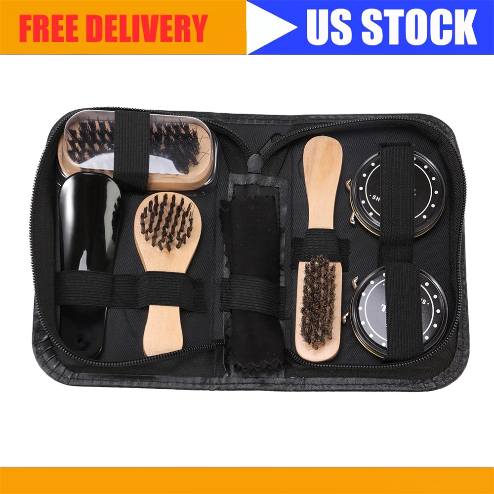 New Shoe Cleaning Polish Shine Care Kit For Leather Boots Shoes Sneakers