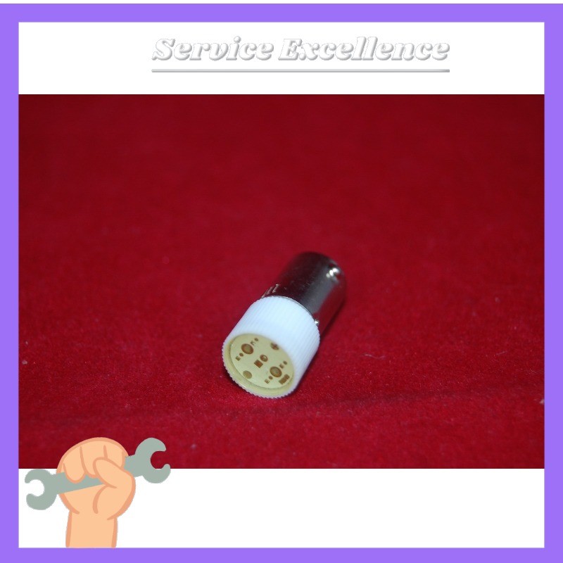 NEW 5X BA9S LED BULB 220V AC YELLOW COLOR Base Dia. 9mm Fast Delivery
