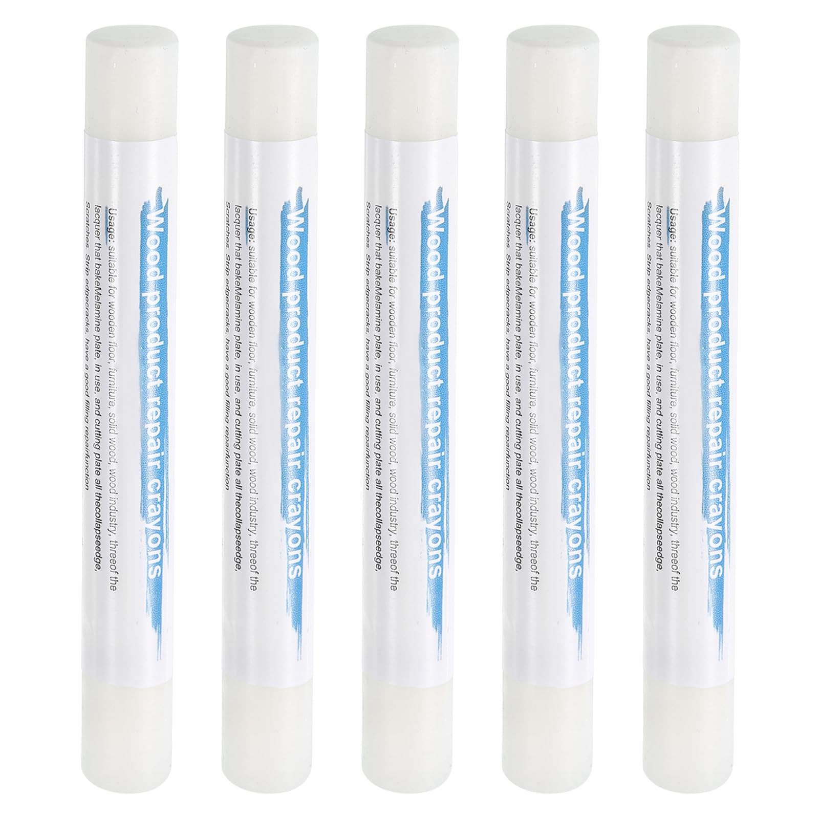 HARFINGTON 5pcs Wood Filler Sticks Wooden Wax Touch Up Regular, Transparent