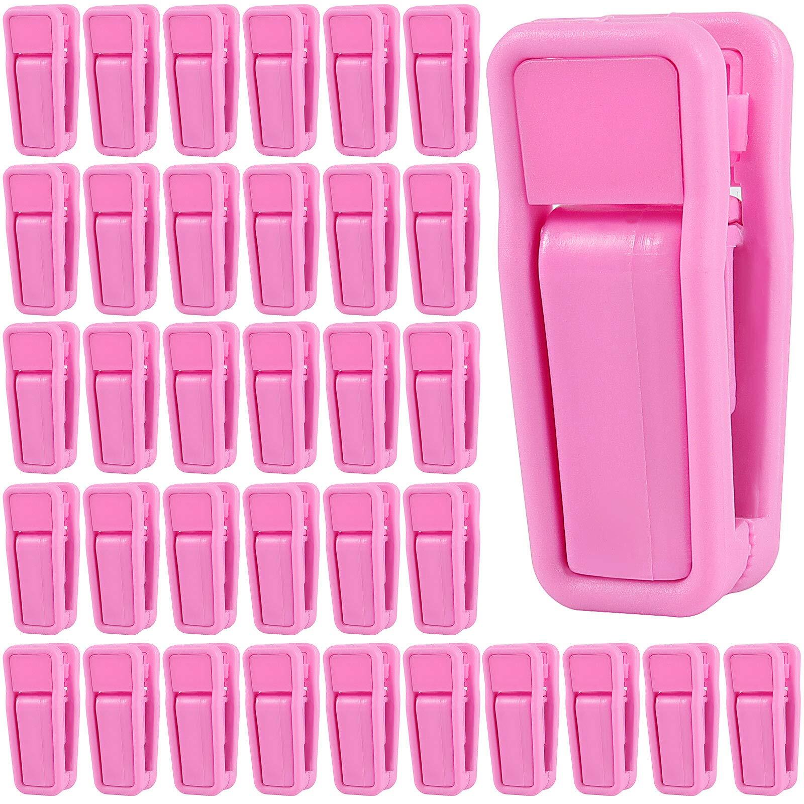 100PCS Pink Plastic Finger Clips for Hangers Multi-Purpose Non-Slip Pinch Clips