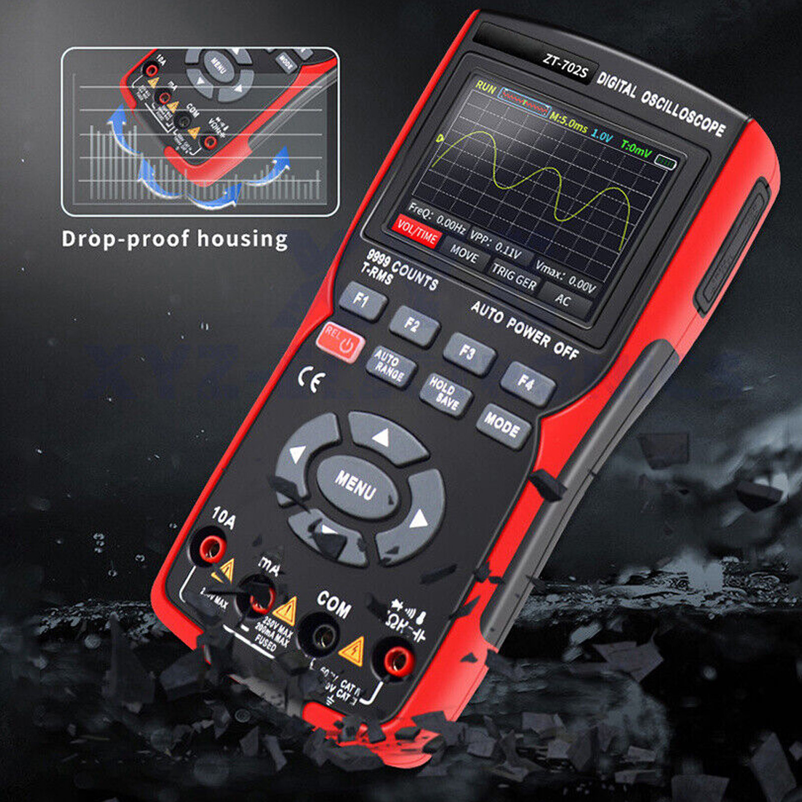ZT-702S Digital Oscilloscope Multimeter AC/ DC Voltmeter Ammeter Ohmmeter Tools