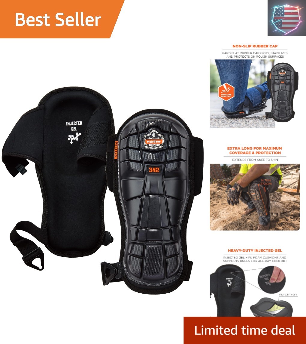 18442 ProFlex Professional Knee Pads, Protective Extra Long Cap, Injected Gel...