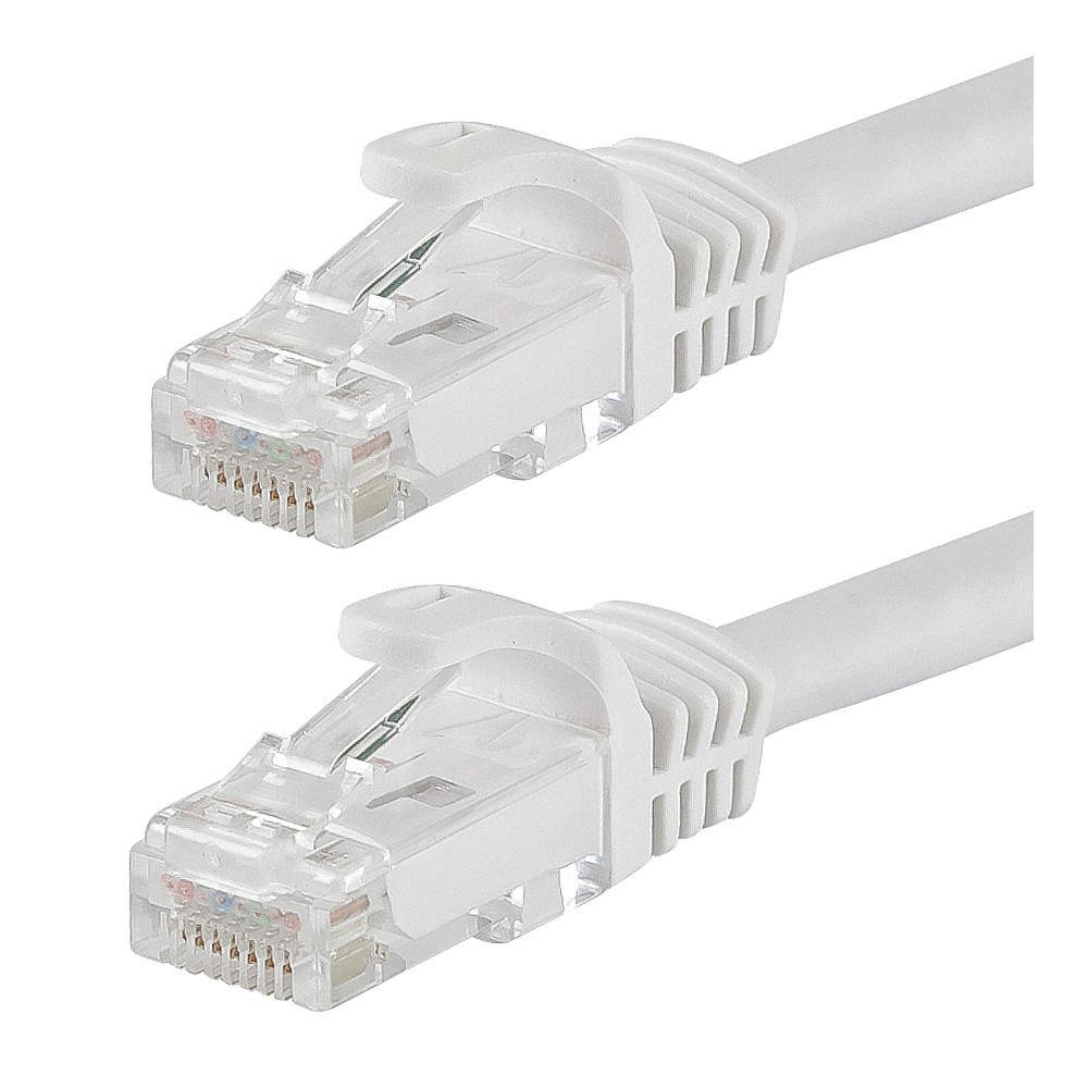 MONOPRICE 9832 Patch Cord,Cat 6,Flexboot,White,5.0 ft. 38F973