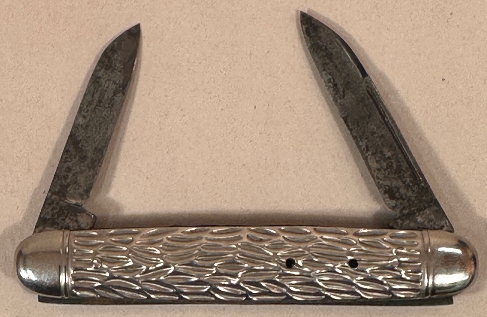 Imperial Two-Sided Pocket Knife Silver/Black, 2 blades - Magic Trick