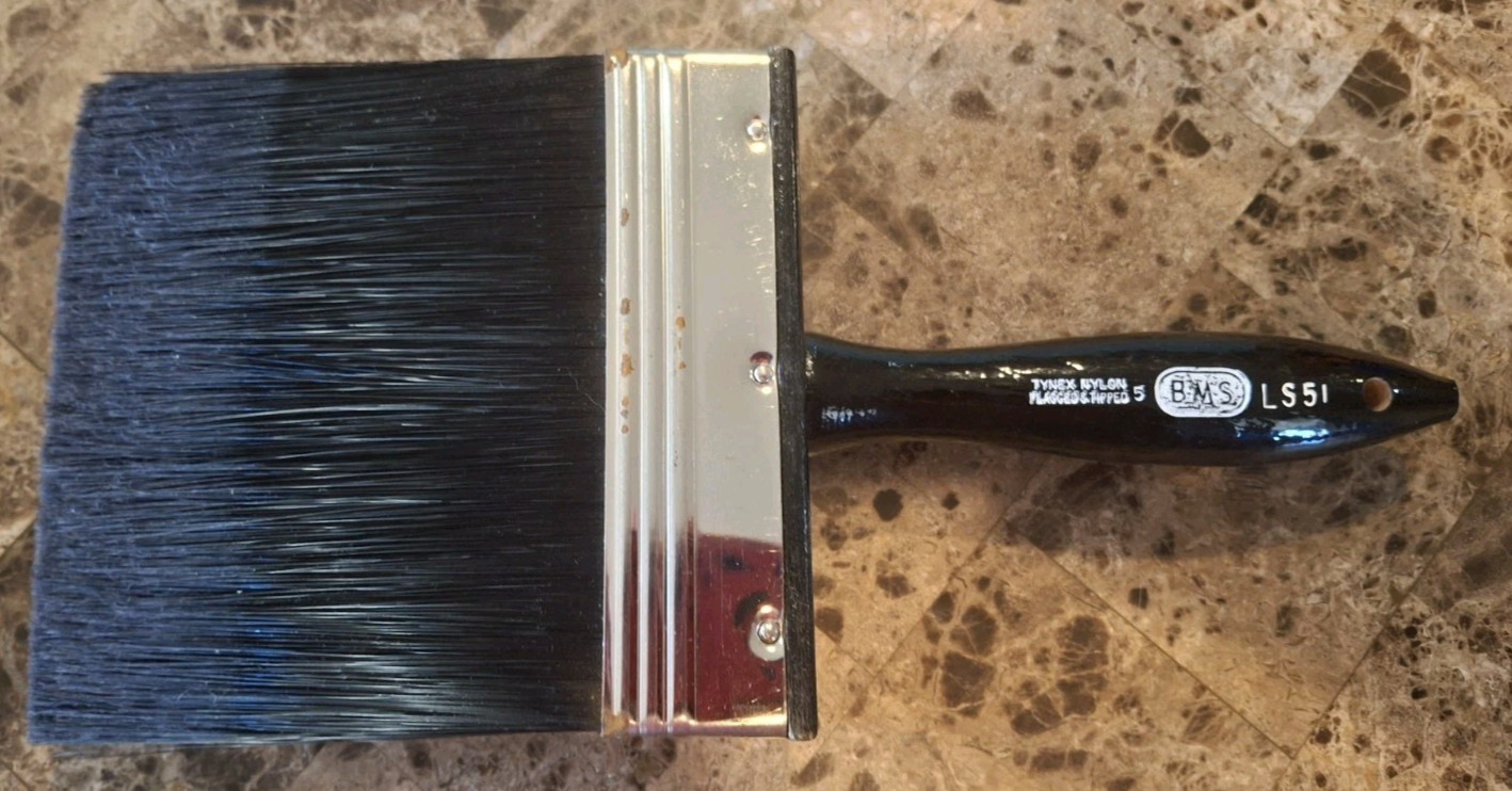 VINTAGE WORTHINGTON BMS 5" TYNEX NYLON FLAGGED & TIPPED LS51 PAINT BRUSH