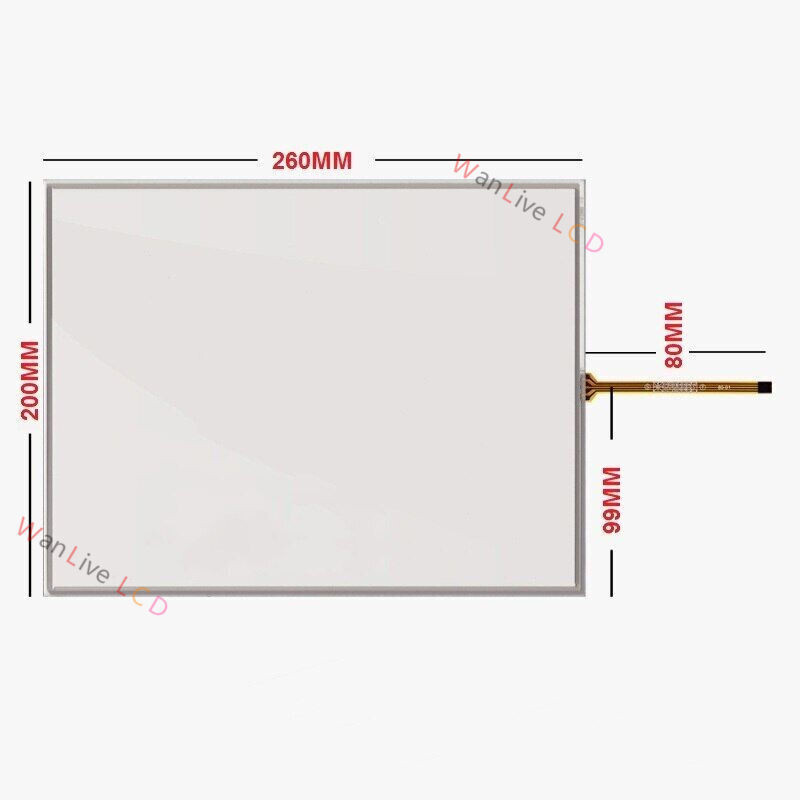 12.1'' Inch 4 Wire Touch Screen Glass Digitizer For 200mm * 260mm Free shipping