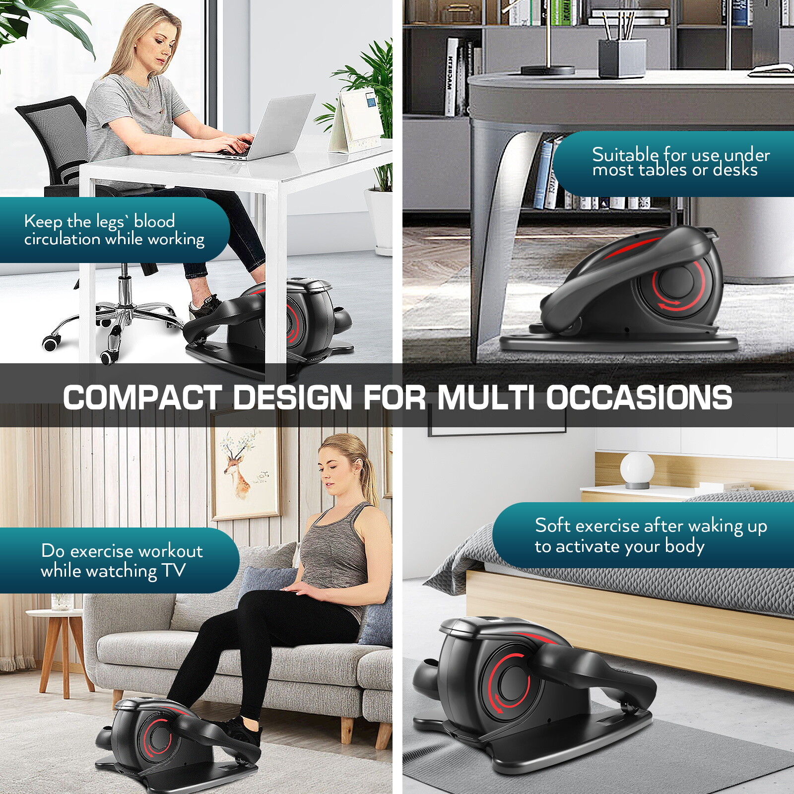 Ellipse Electric Elliptical Machine Under Desk Leg Exerciser for Home