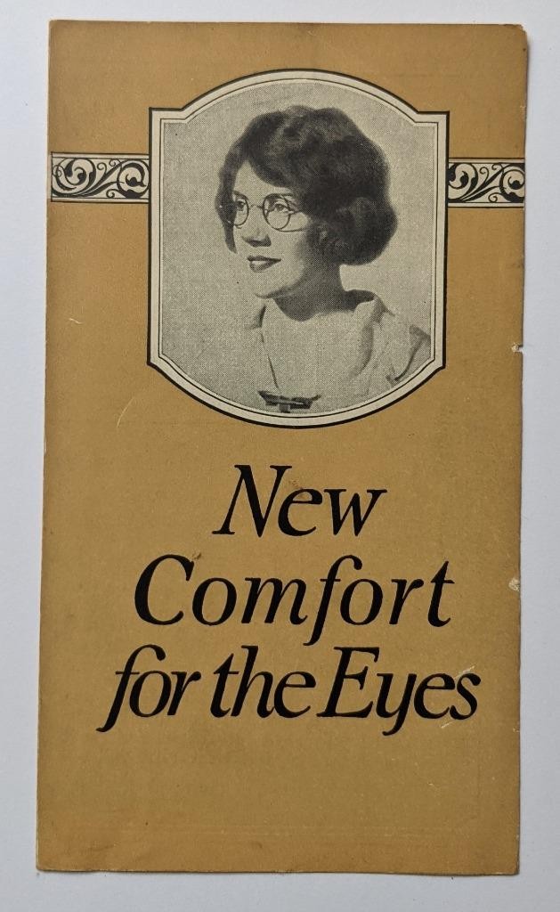 VINTAGE ADVERTISEMENT BROCHURE WELLSWORTH CRUXITE LENSES for UV LIGHT EYEGLASSES
