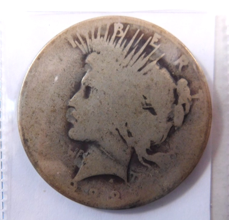 1922 P Silver Peace Dollar, Philadelphia, Lowball, Heavily Worn, PO01 Candidate?