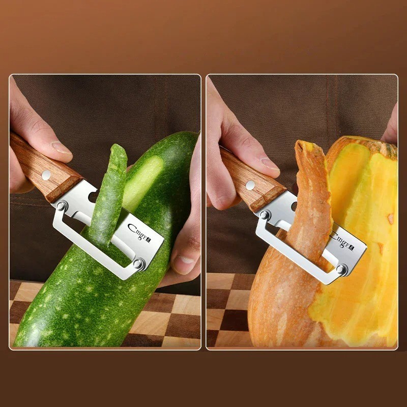 Wooden Vegetable Peeler Multi Function Kitchen Fruit Carrot Orange