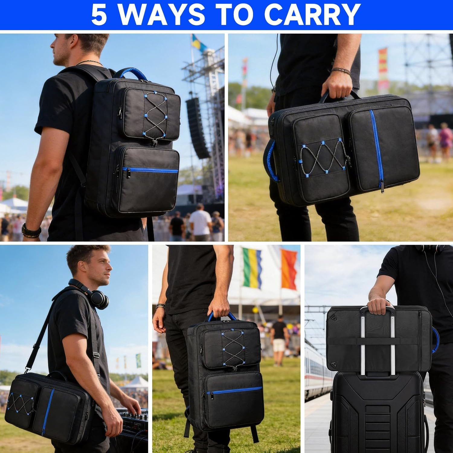 DJ Controller Case Compatible with Ddj-Flx4/Rev1,Mixtrack Pro Fx,With 16" Laptop