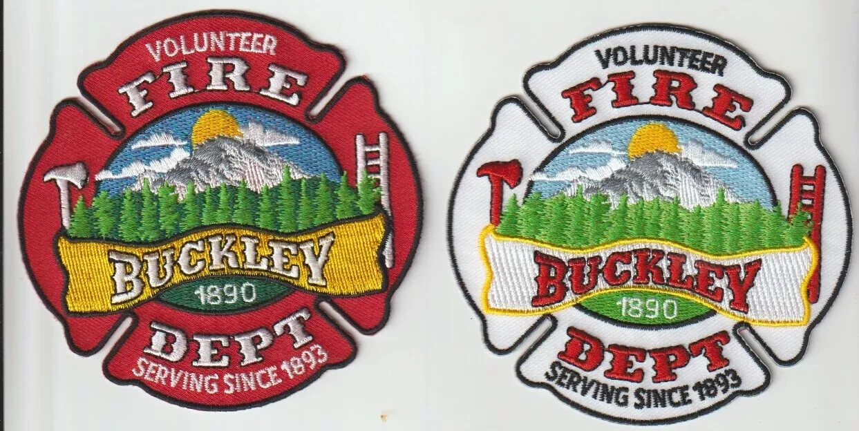 Buckley WA Volunteer Fire Department patch pair shipped from Australia