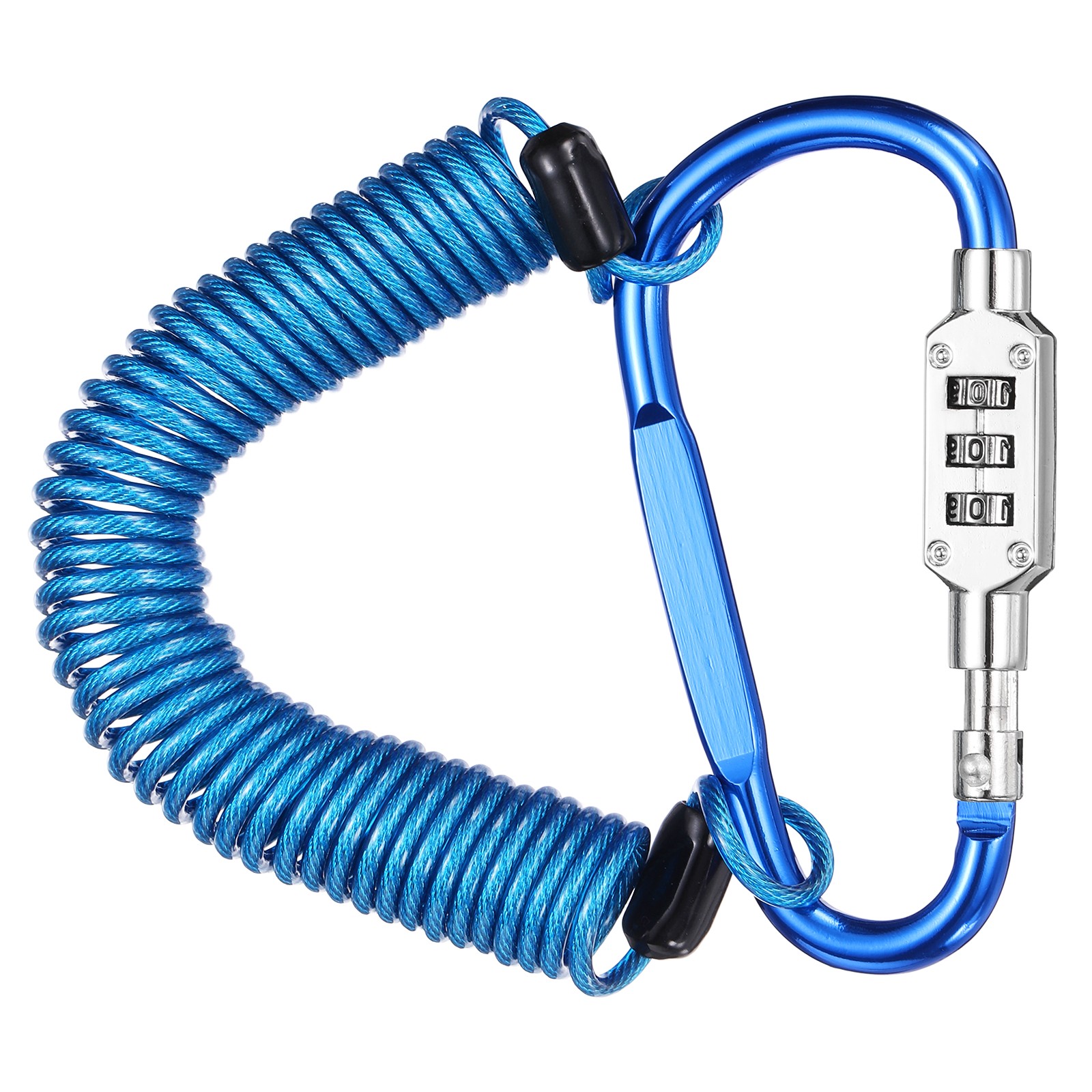 8.2Ft Security Cable Lock Steel Safety Cable with 3.8" Combination Lock Blue