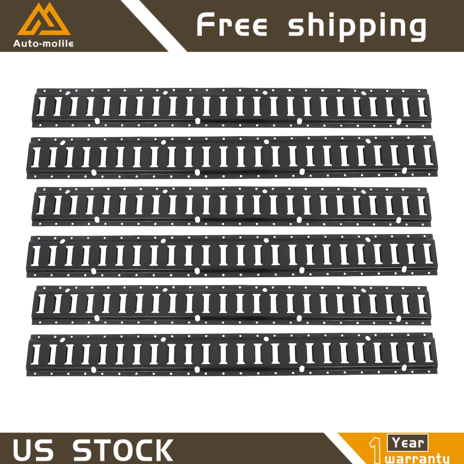Portable 4' E Track Tie Down Secure Cargo Heavy Loads For Truck Steel Flexible
