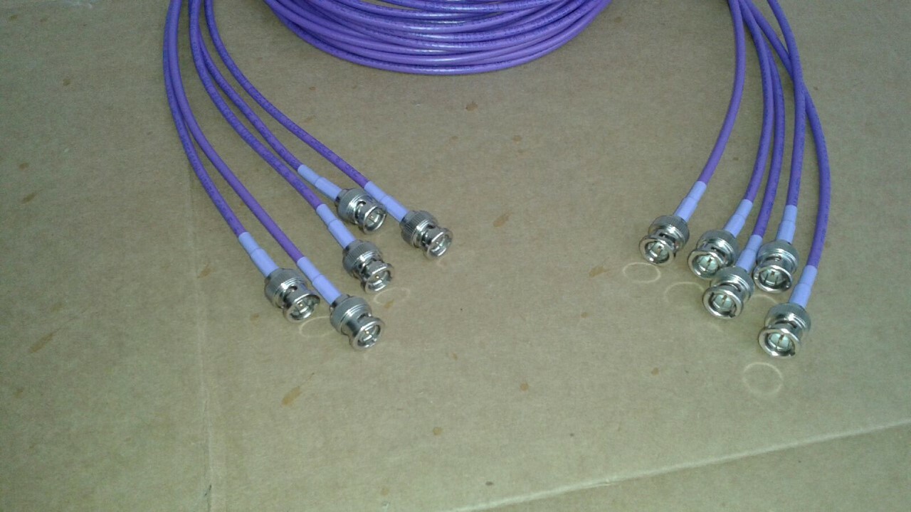 5pack Belden 1855A HD-SDI Mini RG59 Video Cable 6GHZ BNC Male to BNC Male 3ft.