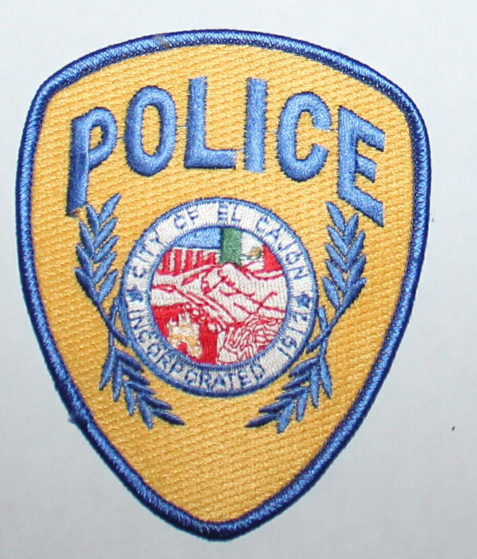 CITY OF EL CAJON POLICE San Diego County California CA PD Blue Border patch